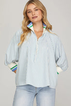 Load image into Gallery viewer, Varsity Blue Top
