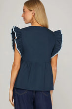 Load image into Gallery viewer, Indigo Petal Top
