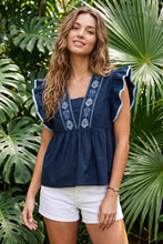 Load image into Gallery viewer, Indigo Petal Top
