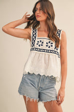 Load image into Gallery viewer, Porto Eyelet Top

