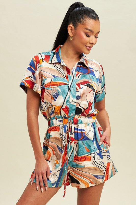 Abstract utility romper