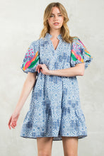 Load image into Gallery viewer, Positano azure tile dress
