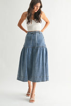 Load image into Gallery viewer, Laced Up Indigo Skirt

