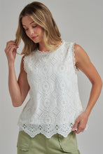 Load image into Gallery viewer, Magnolia Eyelet Top
