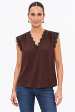 Load image into Gallery viewer, Black Lace Edge Top
