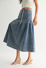 Load image into Gallery viewer, Laced Up Indigo Skirt
