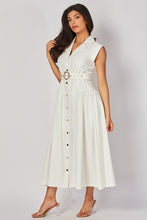 Load image into Gallery viewer, Cinch Me White Dress
