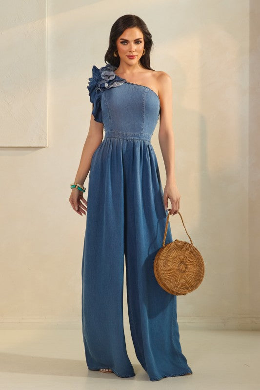 Blue Flora Jumpsuit