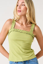Load image into Gallery viewer, Pistachio Ruffle Tank

