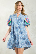 Load image into Gallery viewer, Positano azure tile dress
