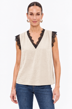 Load image into Gallery viewer, Black Lace Edge Top
