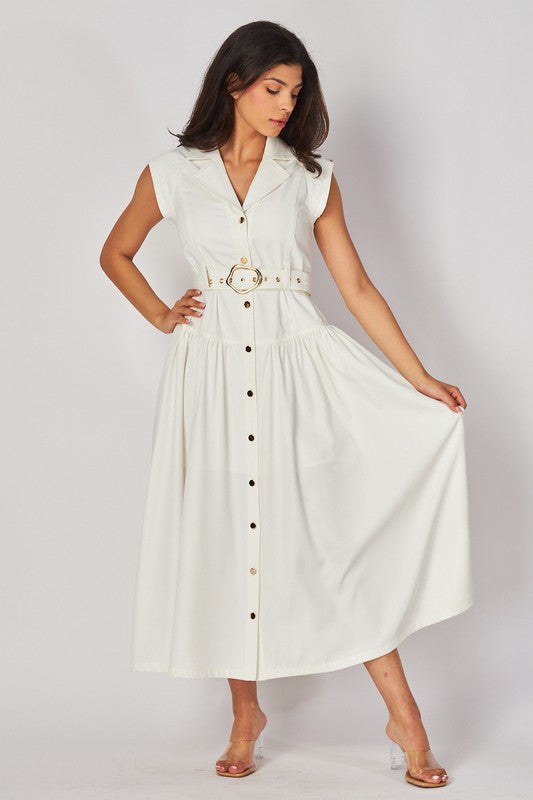 Cinch Me White Dress