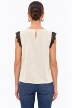 Load image into Gallery viewer, Black Lace Edge Top
