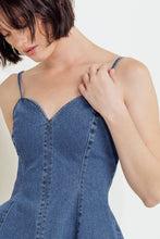 Load image into Gallery viewer, Corset Flare Denim Top
