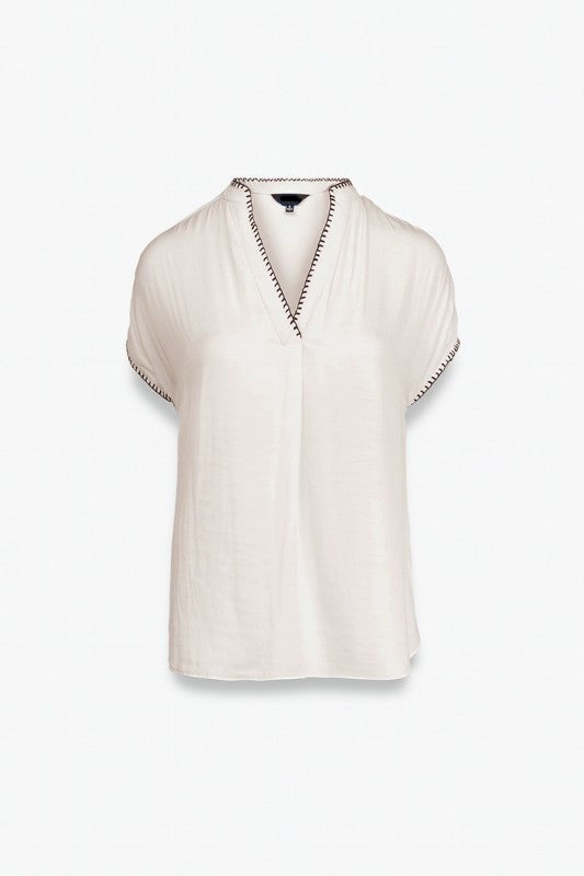 Contrast Trim Top