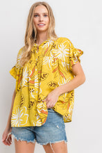 Load image into Gallery viewer, Golden hibiscus top
