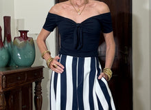 Load image into Gallery viewer, Navy Romance Top
