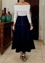 Load image into Gallery viewer, Denim Laced Skirt
