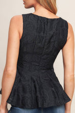 Load image into Gallery viewer, Black Rose Peplum
