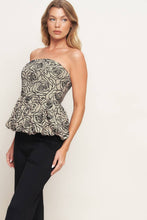 Load image into Gallery viewer, Rosette Peplum Top
