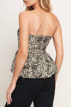 Load image into Gallery viewer, Rosette Peplum Top
