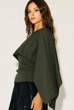 Load image into Gallery viewer, Olive Cape Remix Top
