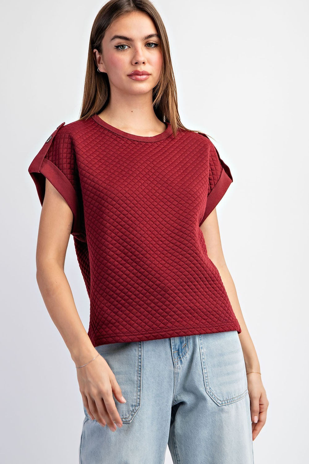 Plum Cuff Top