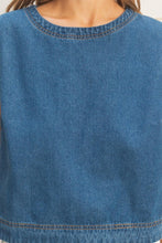 Load image into Gallery viewer, Boxline Denim Top

