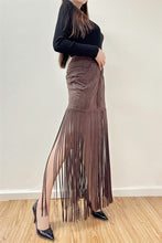 Load image into Gallery viewer, Cacao Fringe Skirt
