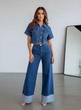 Load image into Gallery viewer, Blue Attitude Denim Set
