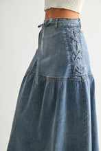 Load image into Gallery viewer, Laced Up Indigo Skirt
