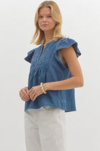 Load image into Gallery viewer, Fleur de Denim Top
