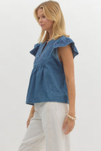 Load image into Gallery viewer, Fleur de Denim Top
