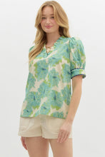 Load image into Gallery viewer, Mint Floral Top
