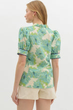 Load image into Gallery viewer, Mint Floral Top
