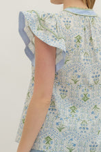 Load image into Gallery viewer, Blue Tapestry Top
