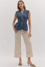 Load image into Gallery viewer, Zipline Denim Top
