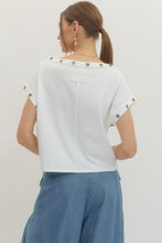 Load image into Gallery viewer, Ivory Rivet Top
