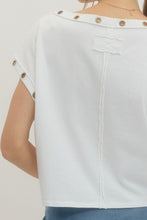 Load image into Gallery viewer, Ivory Rivet Top

