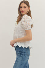 Load image into Gallery viewer, Blanc Eyelet Top
