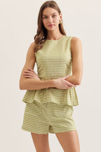 Load image into Gallery viewer, Matcha Check Top

