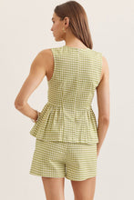 Load image into Gallery viewer, Matcha Check Top
