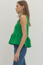 Load image into Gallery viewer, Verde Peplum Knit Top
