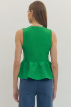 Load image into Gallery viewer, Verde Peplum Knit Top

