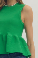 Load image into Gallery viewer, Verde Peplum Knit Top
