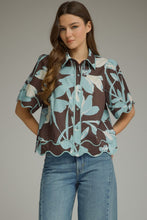 Load image into Gallery viewer, Blue Petal Choco Top
