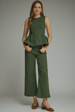 Load image into Gallery viewer, Forest Edge Peplum Top
