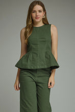 Load image into Gallery viewer, Forest Edge Peplum Top
