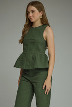Load image into Gallery viewer, Forest Edge Peplum Top
