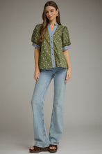 Load image into Gallery viewer, Olive Polka Pop Top
